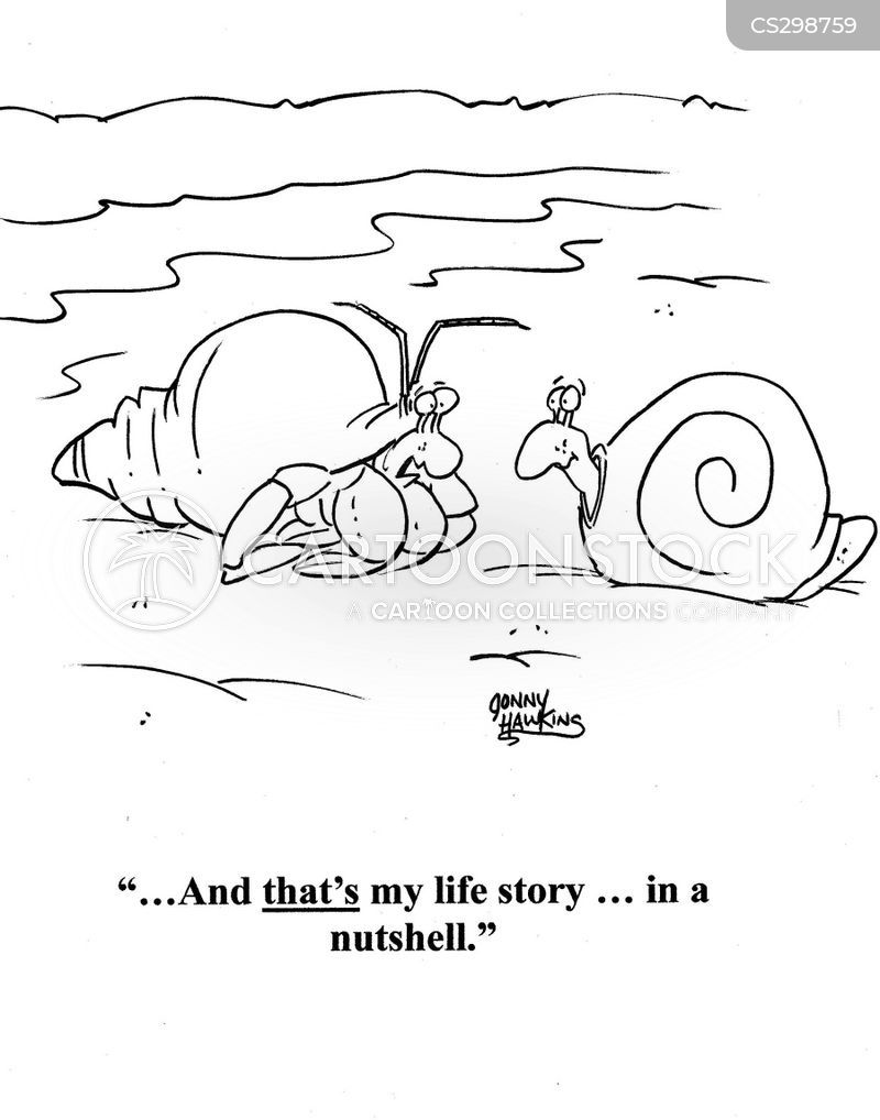 Cartoon of two snails summarizing their lives
