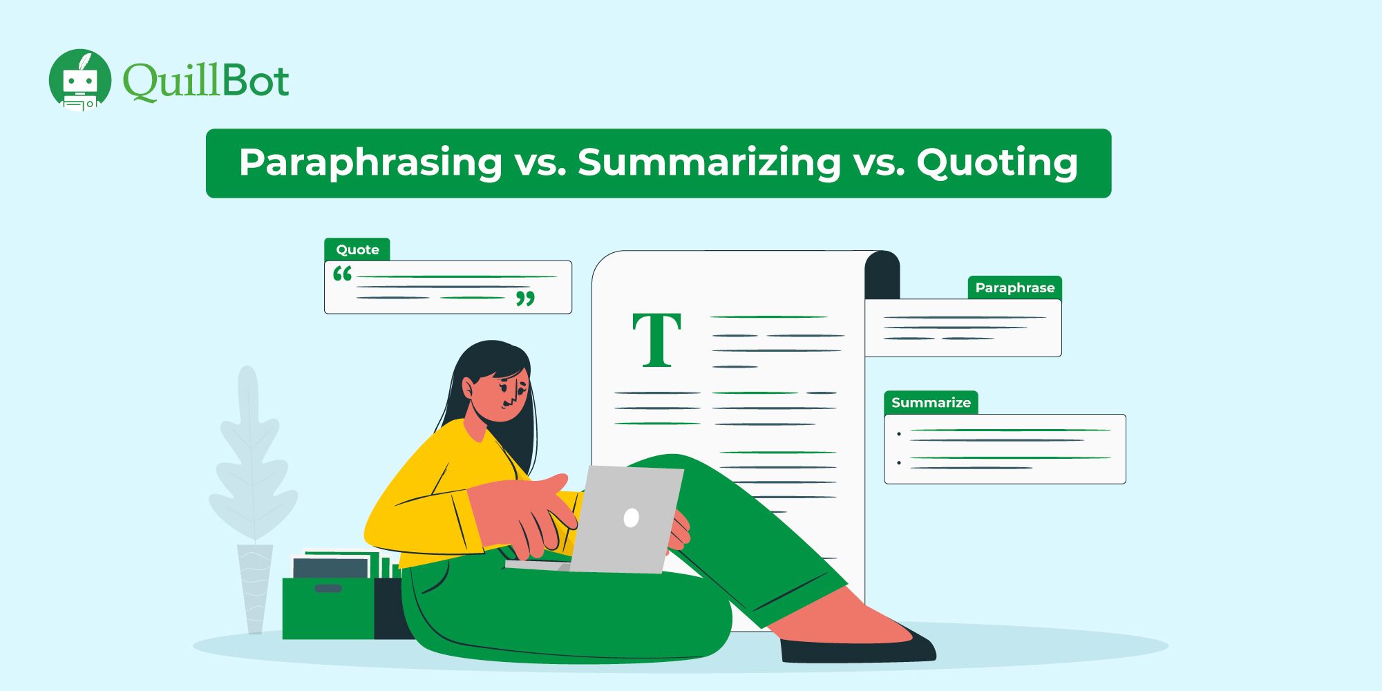Paraphrasing vs. Summarizing vs. Quoting: What's the Difference? | QuillBot  Blog