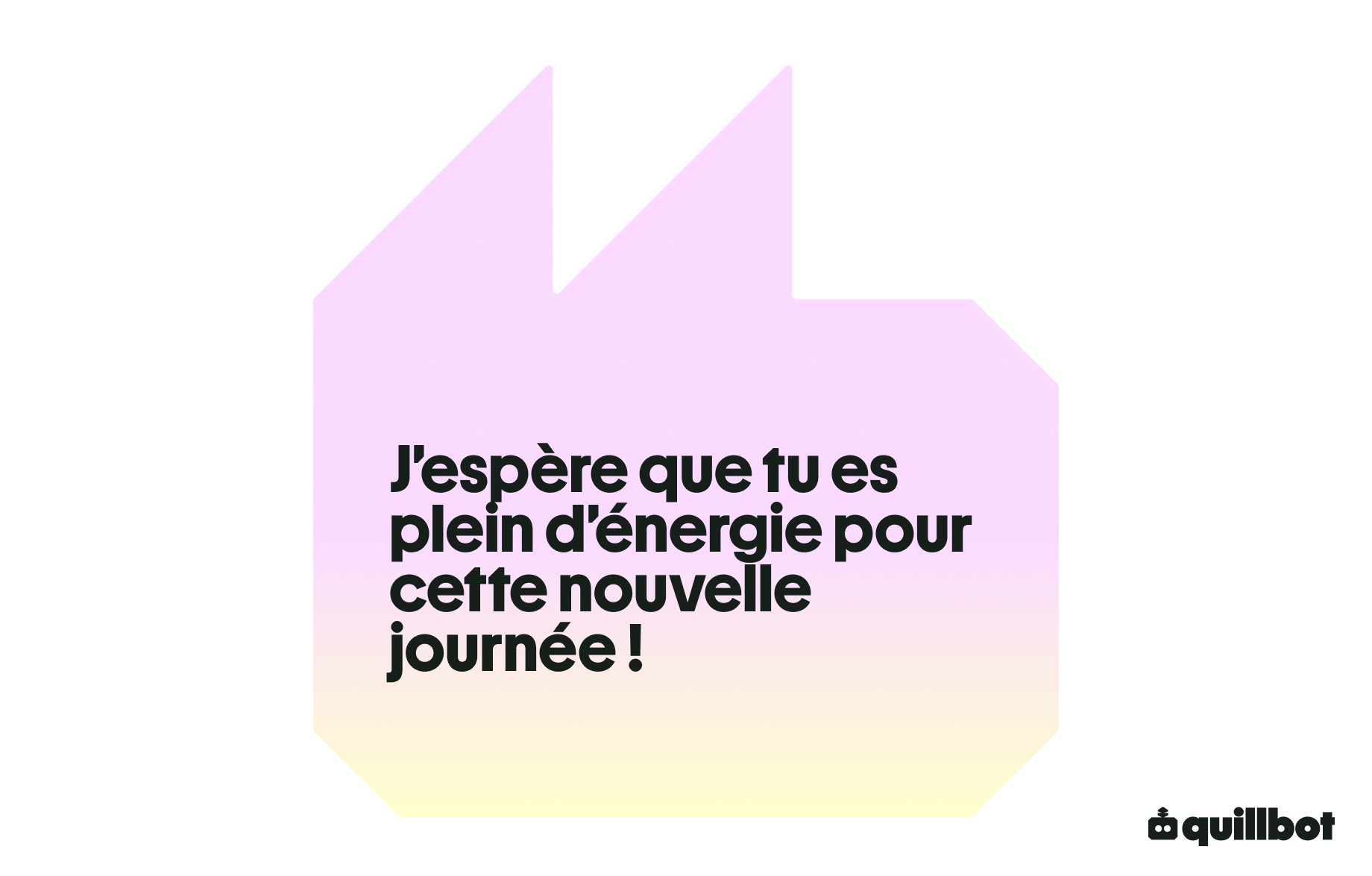 Message de bonjour touchant