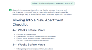 How to tweak checklist generator