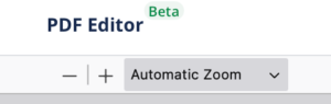Screenshot of the QuillBot PDF editor toolbar (centre)