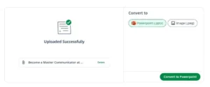 Screenshot of QuillBot's online PDF to PowerPoint converter