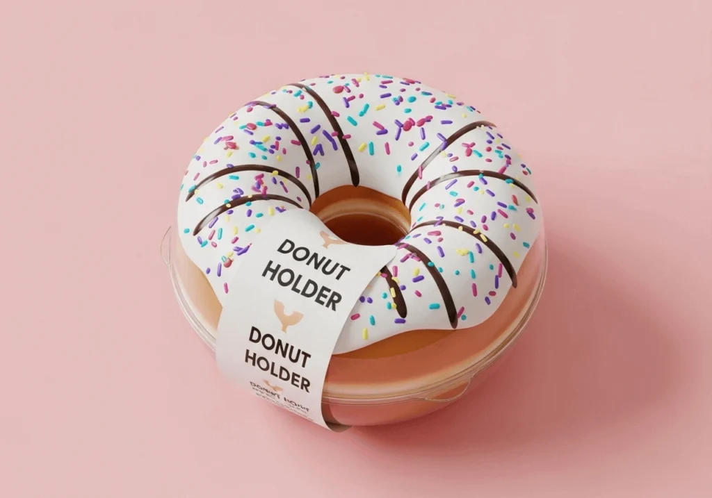 An AI-generated product mockup for a "donut holder"