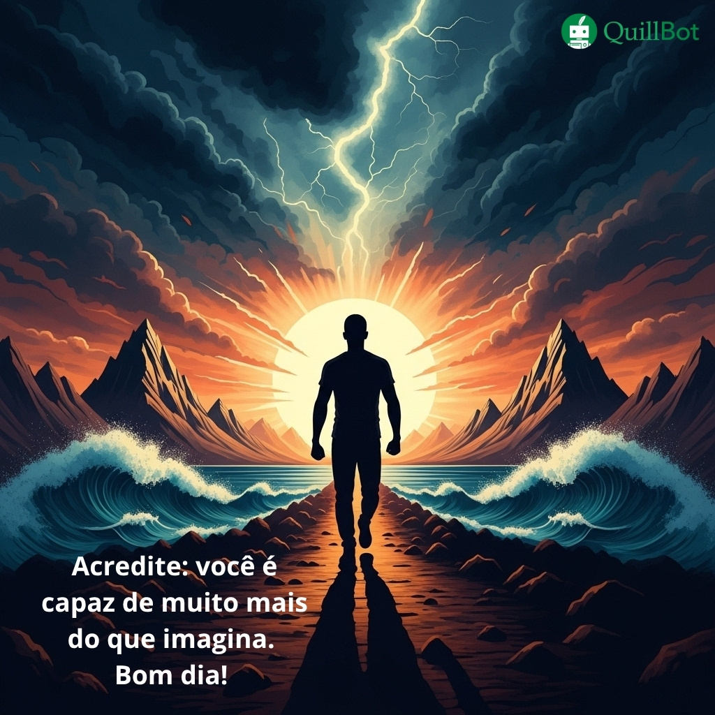 Acredite: você é capaz de muito mais do que imagina. Bom dia!