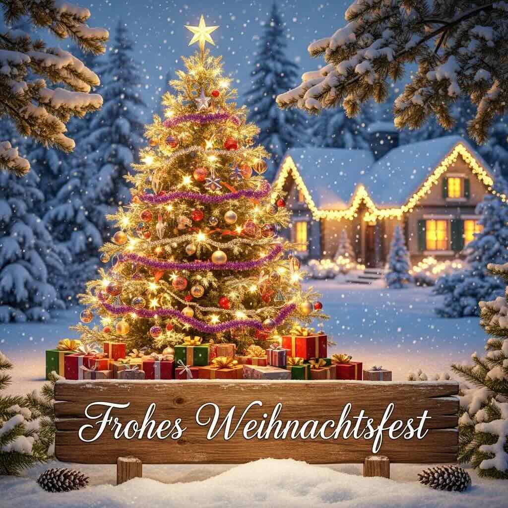 Weihnachtsgruss-Bescherung-im-Schnee