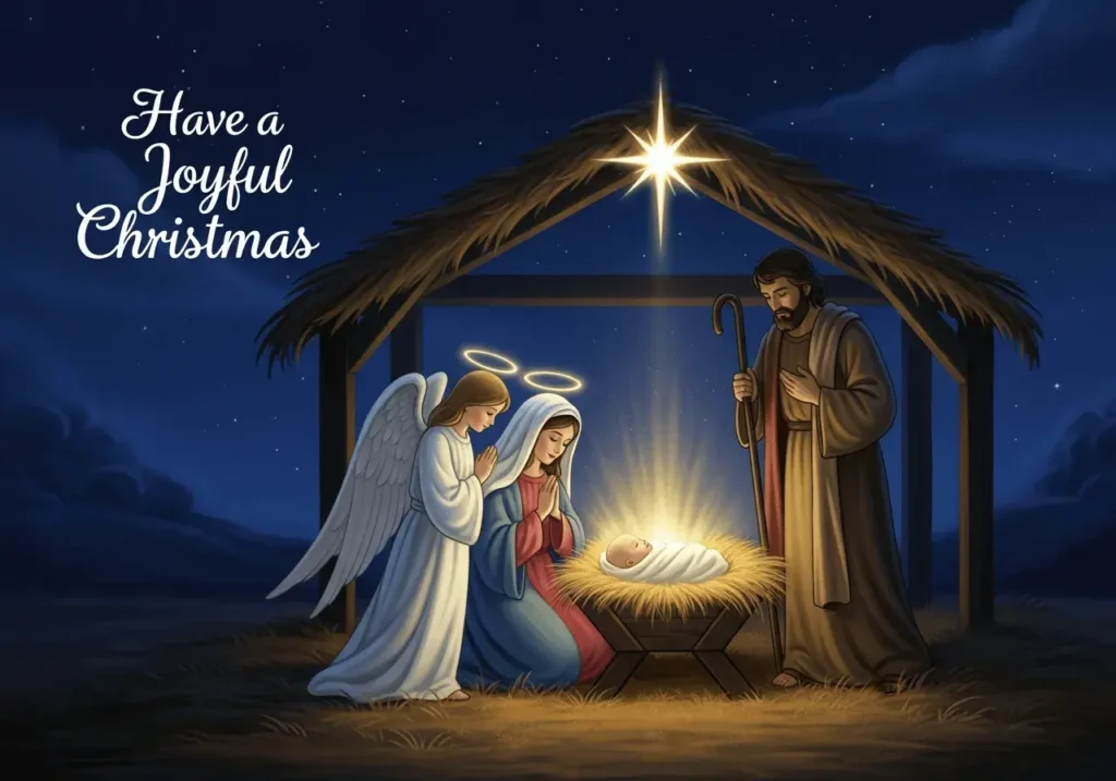 An AI-generated image of the Nativity scene