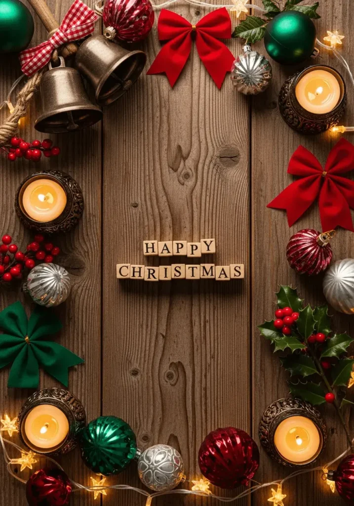 An AI-generated image of decorations on a table