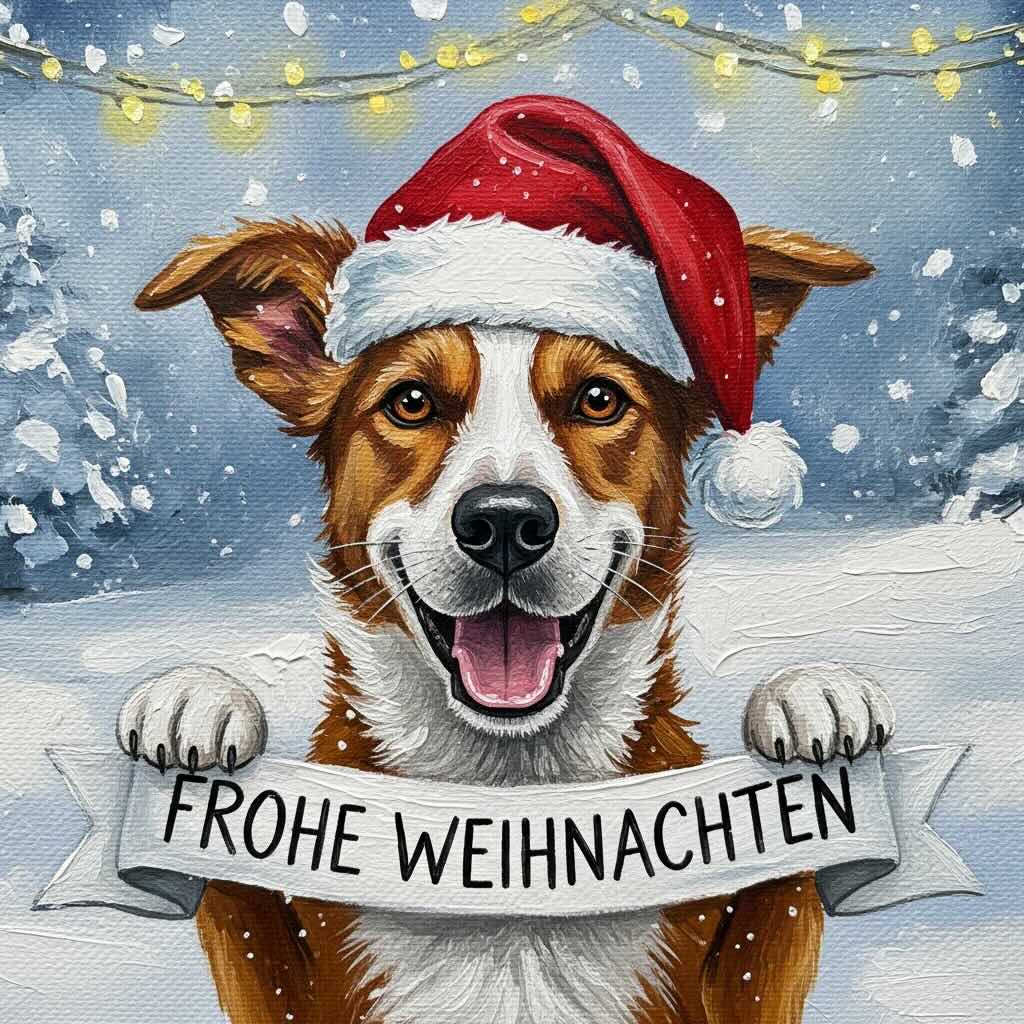 Hund-wünscht-frohe-Weihnachten