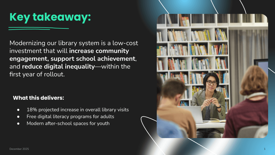 A sample conclusion slide summarizing key takeaways