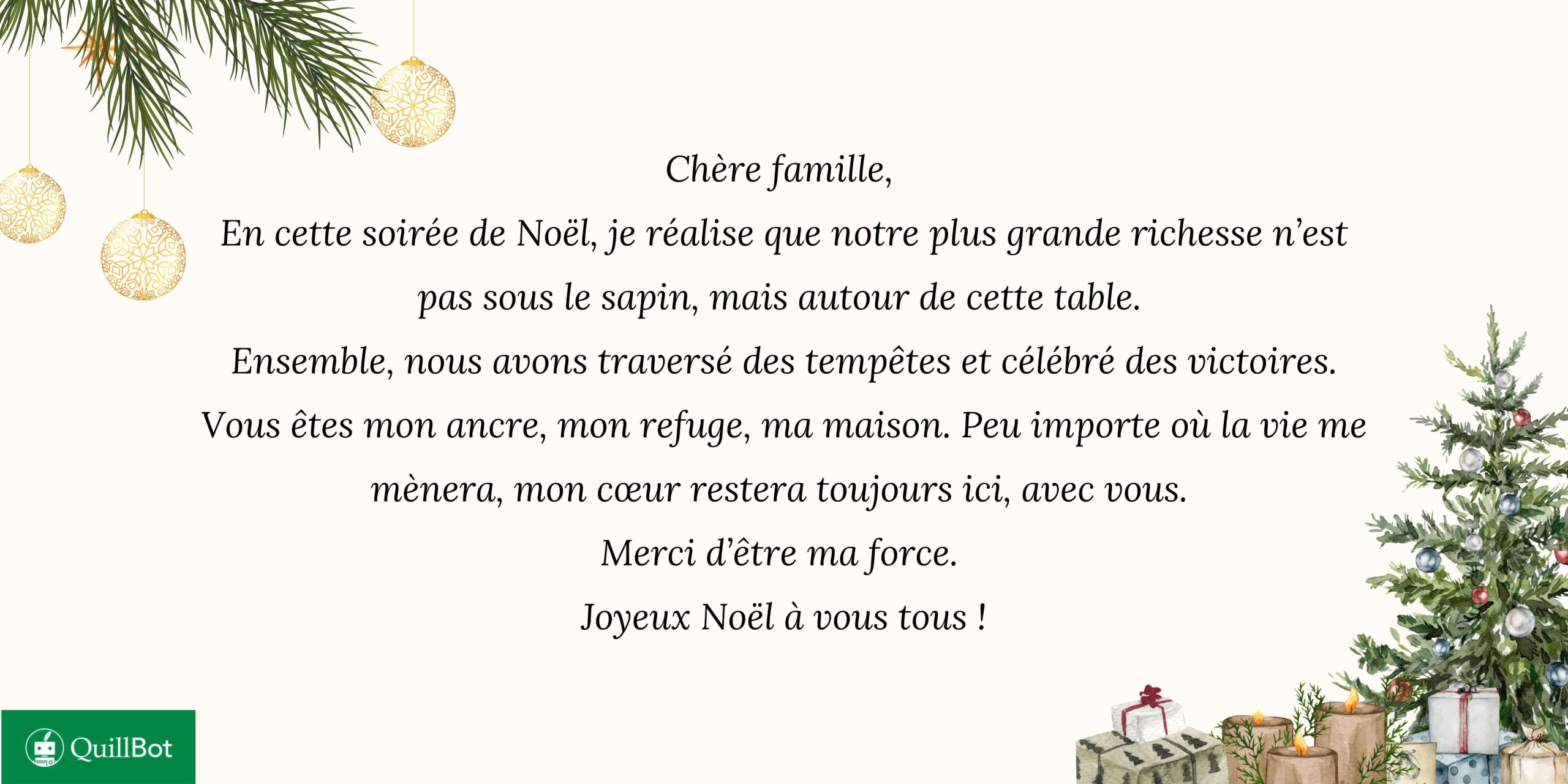 texte de noel touchant