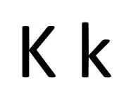 Capital and lowercase letter K