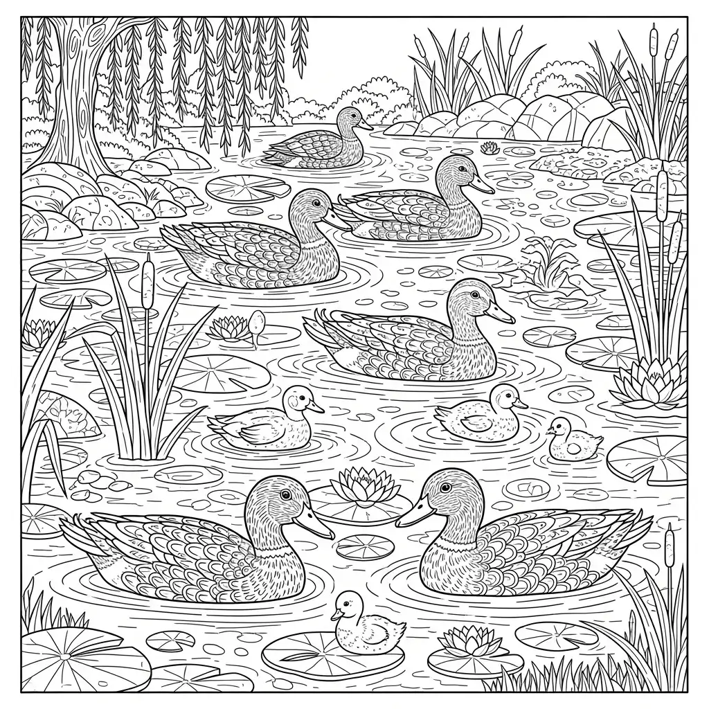 Frühlings-Ausmalbild für Kinder