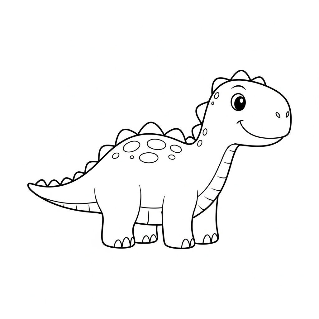 Ausmalbild von einem Baby-Dino
