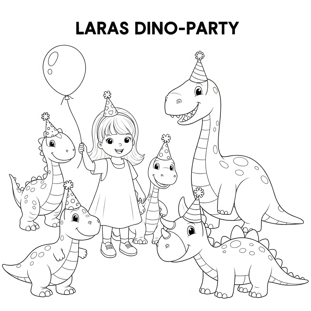 personalisiertes Dino-Ausmalbild