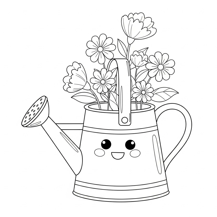 Frühlings-Ausmalbild für Kinder