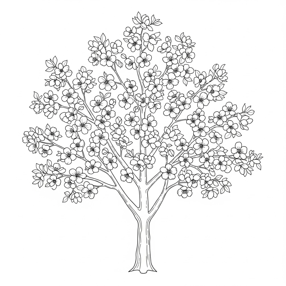 Frühlings-Ausmalbild für Kinder