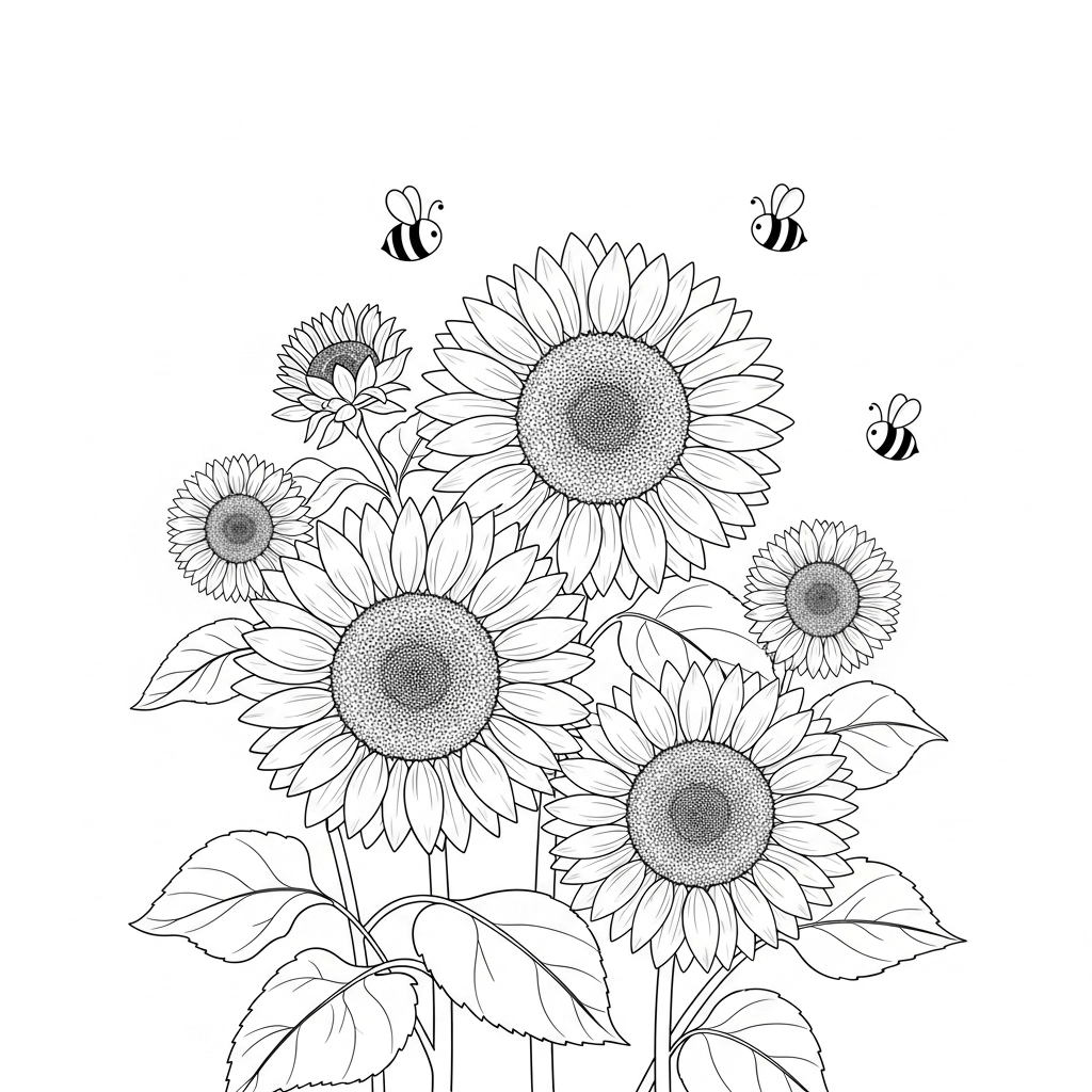 Frühlings-Ausmalbild für Kinder