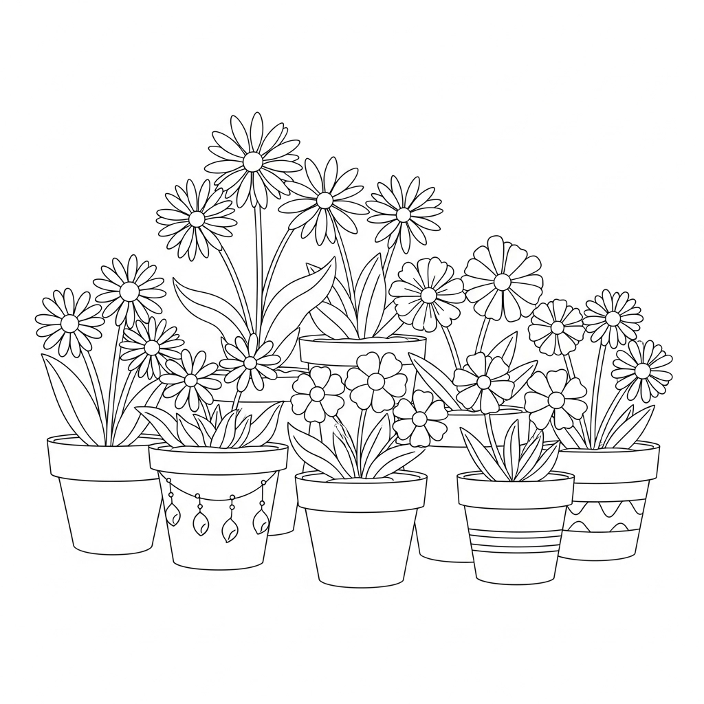 Frühlings-Ausmalbild für Kinder