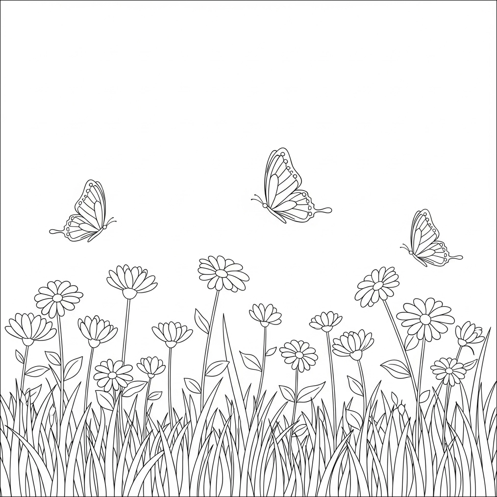 Frühlings-Ausmalbild für Kinder