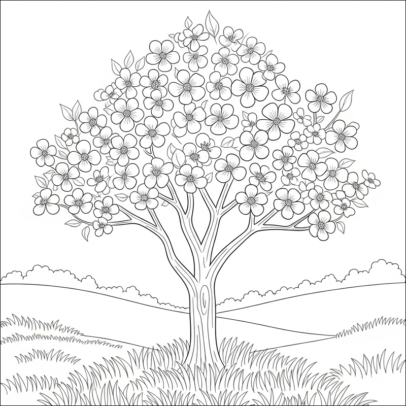 Frühlings-Ausmalbild für Kinder