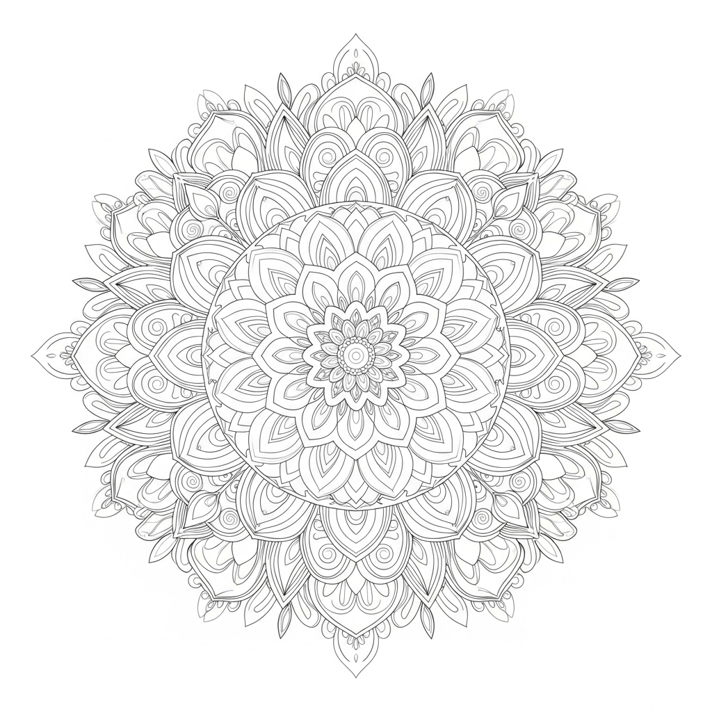 Frühlings-Ausmalbild für Erwachsene