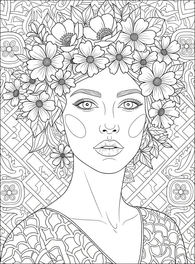 Frühlings-Ausmalbild für Erwachsene