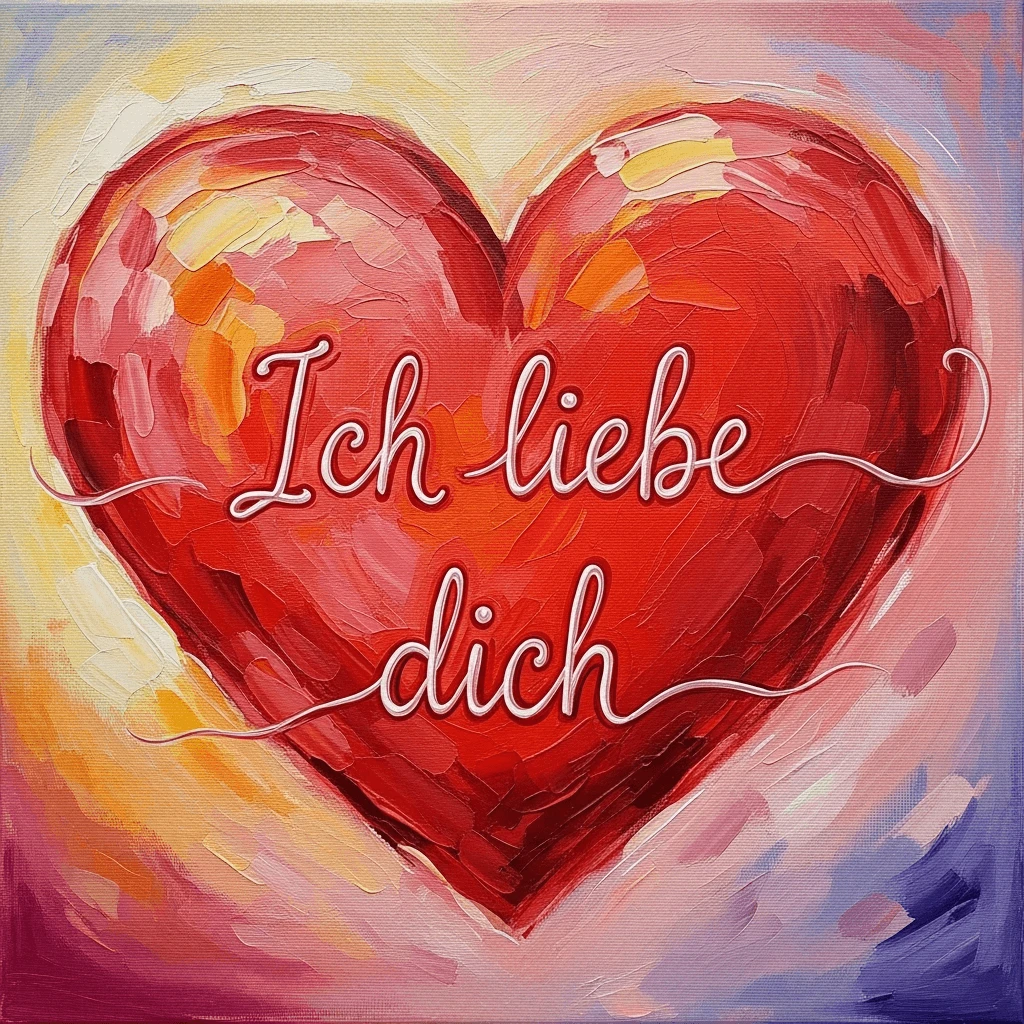 Ich liebe dich‘-Bild mit Herz