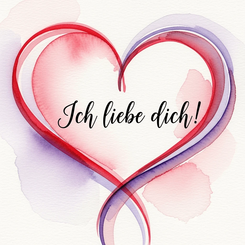 Ich liebe dich‘-Bild mit Herz