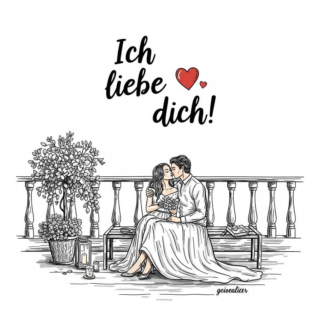 Romantisches Ich-liebe-dich-Bild