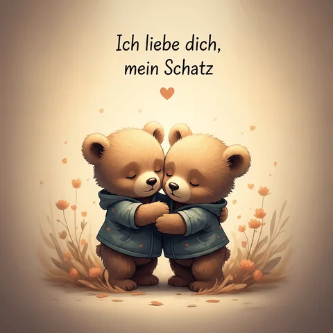 Niedliches Ich-liebe-dich-Bild