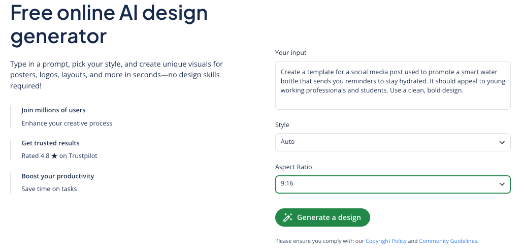 Using an AI Design Generator | Tips & Free Tools