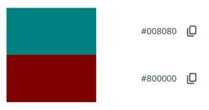 Complementary color of teal