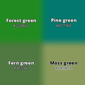 Forest green comparison