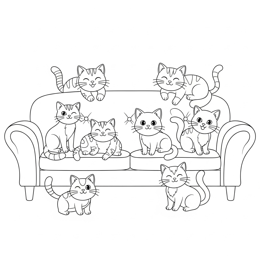 Katzen-Ausmalbild-8