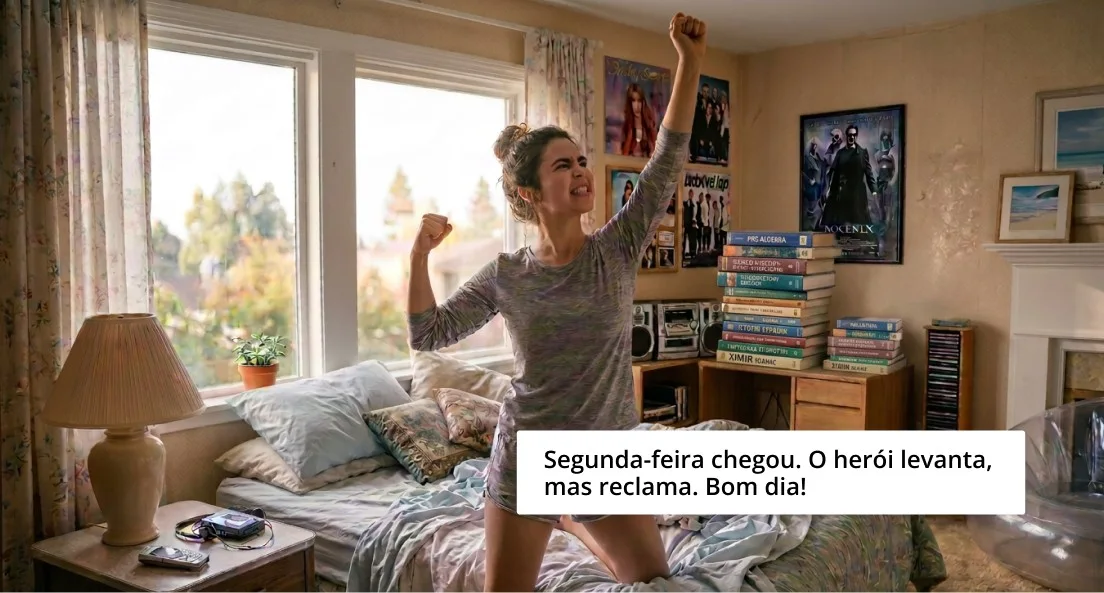 Bom dia, segunda-feira cheia de bom humor