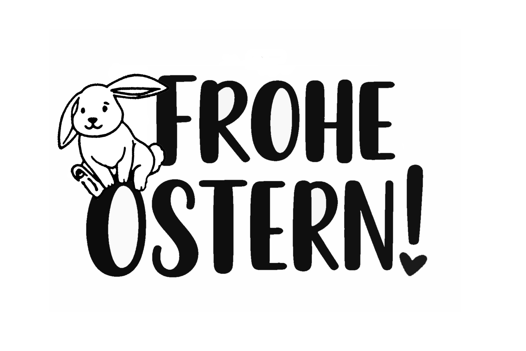 Frohe Ostern Schriftzug