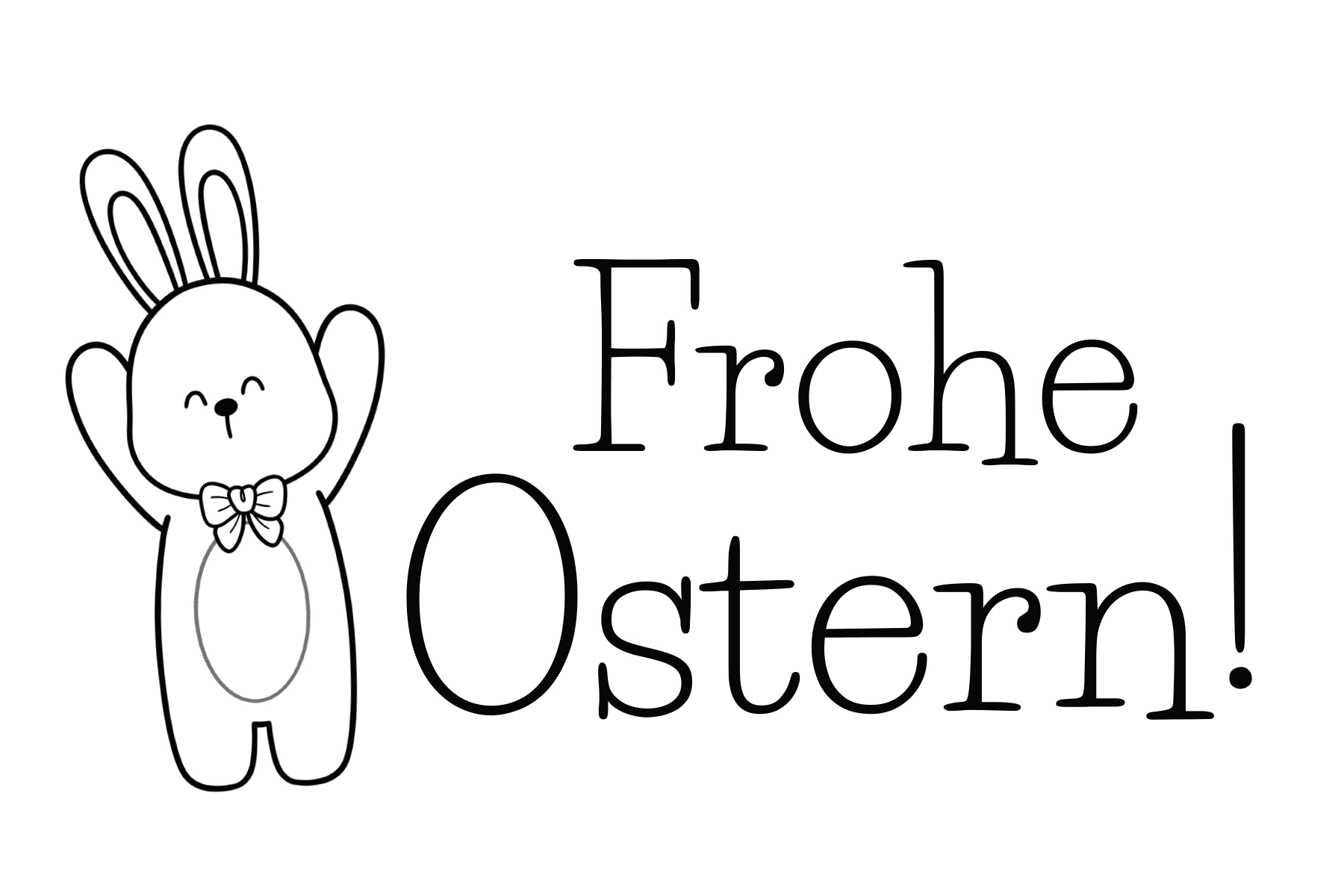 Frohe Ostern Schriftzug