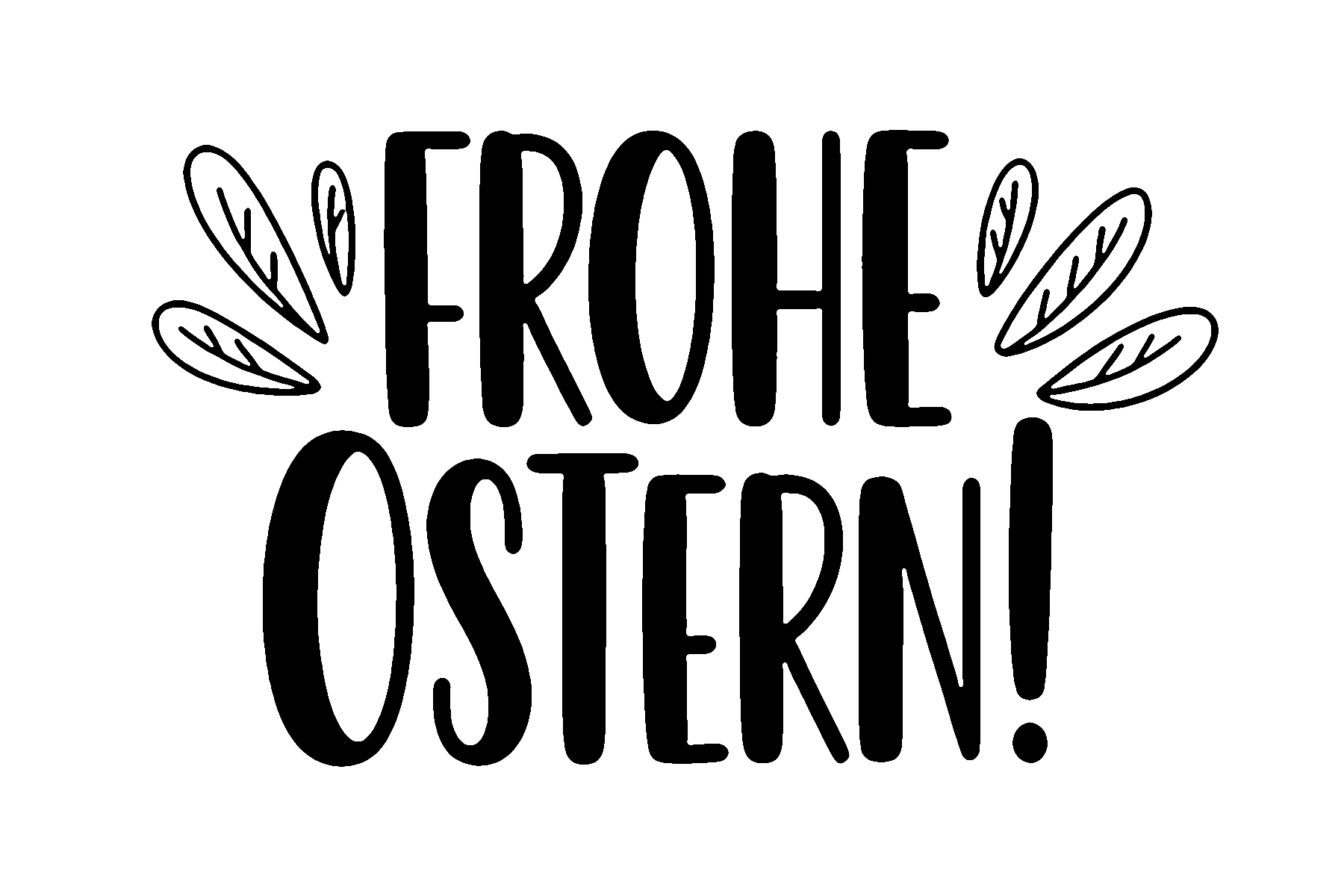 Frohe Ostern Schriftzug