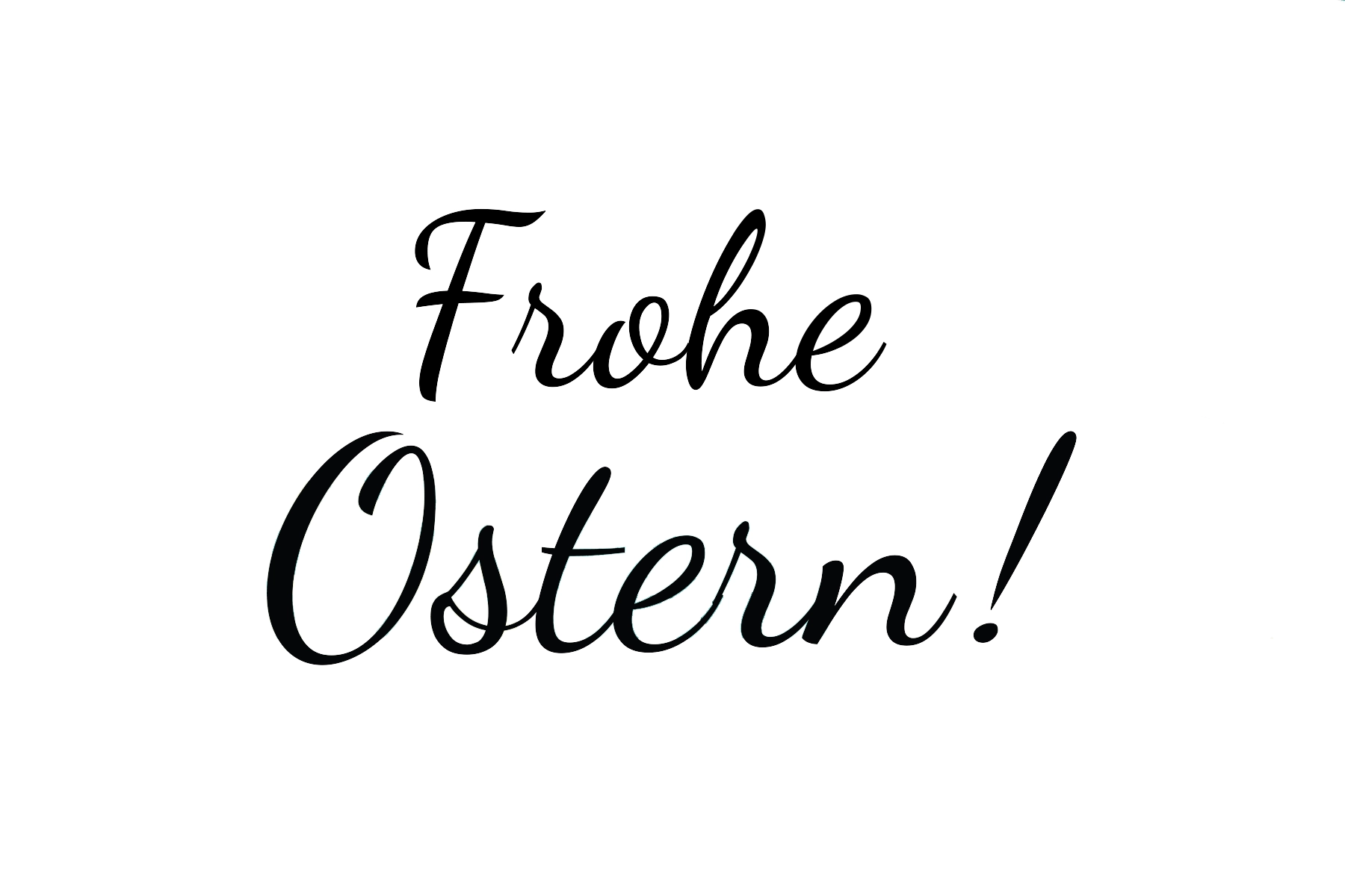 Frohe Ostern Schriftzug