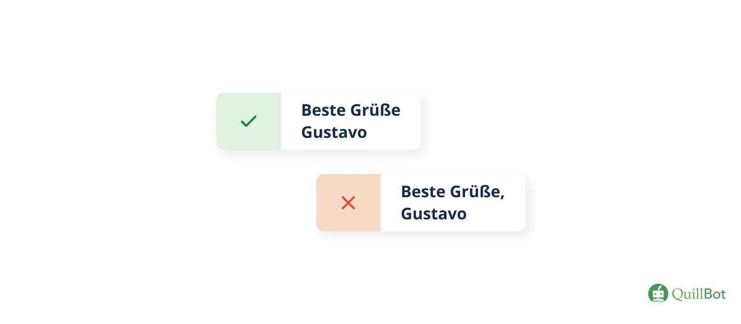 komma nach grußformel