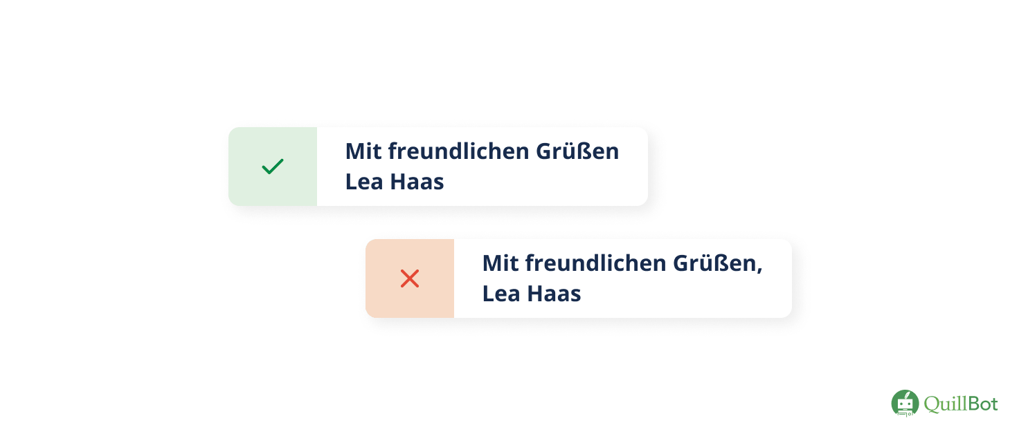 Mit freundlichen Grüßen