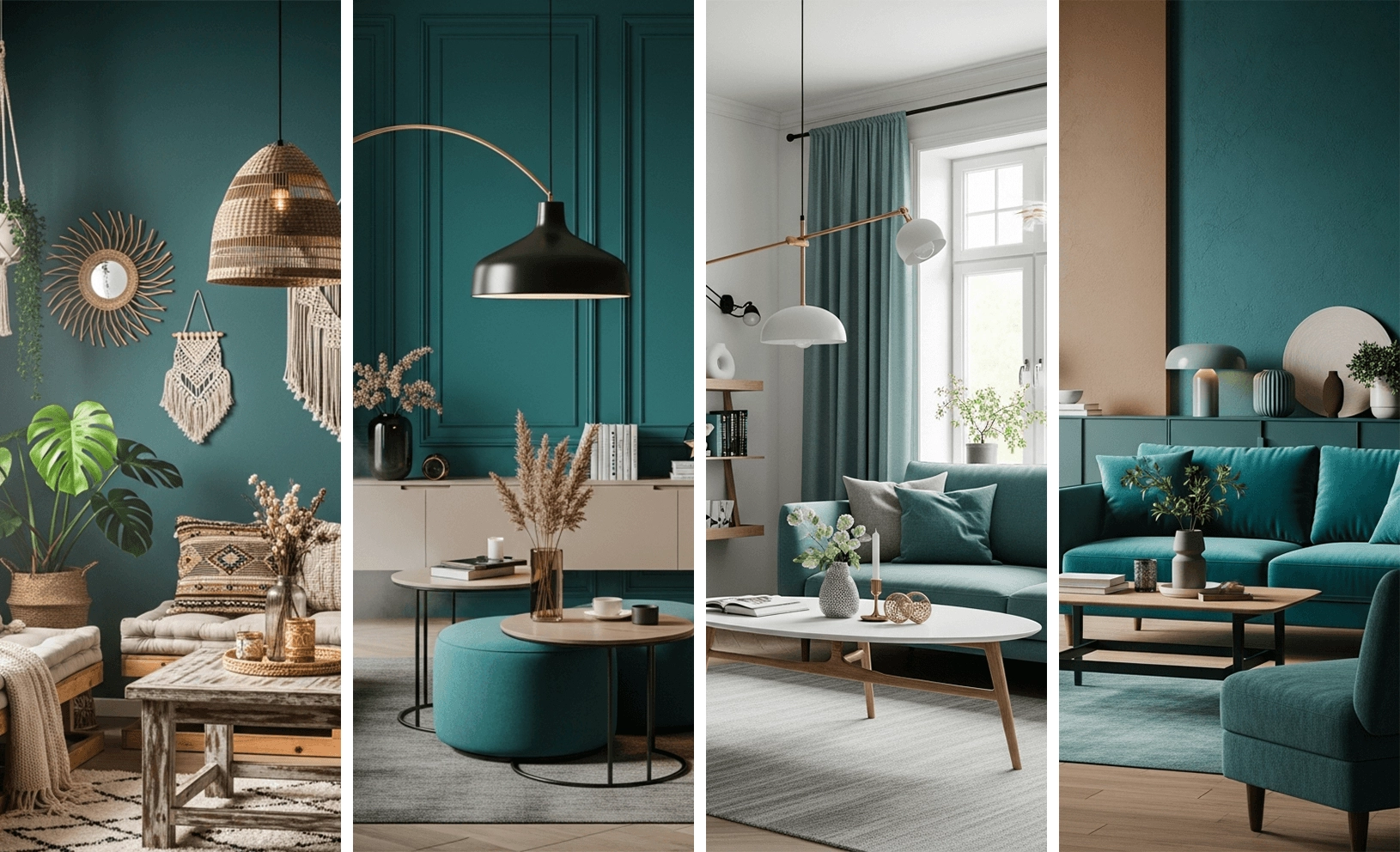 Petrol und Naturfarben Beispiel