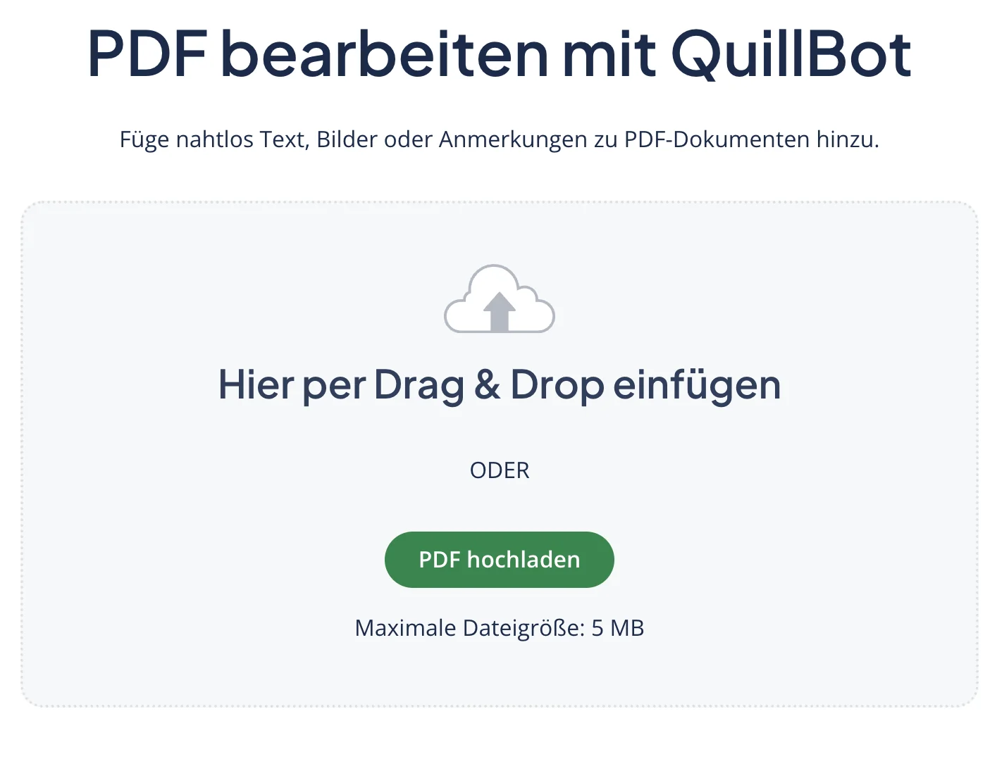PDF-Editor von QuillBot
