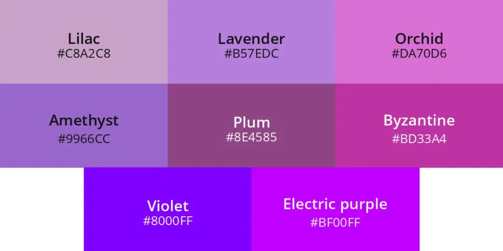 Shades of purple