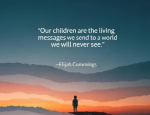 Teacher quote on a sunset background