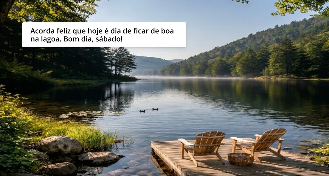 Frase de Bom dia, sábado com bom humor