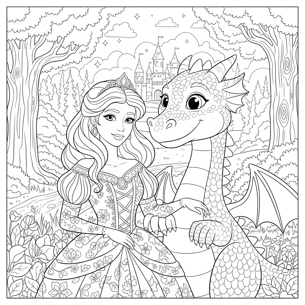 coloriage princesse