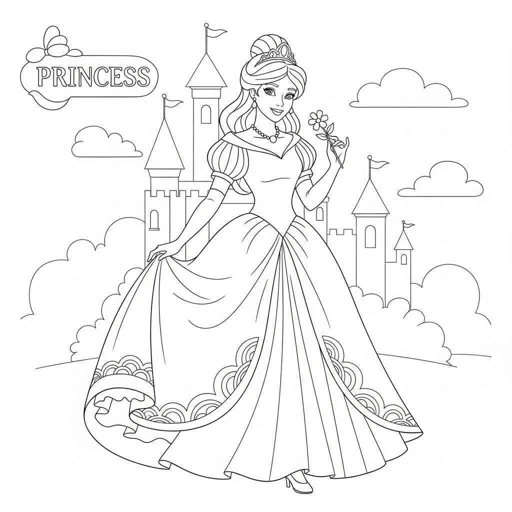 coloriage princesse