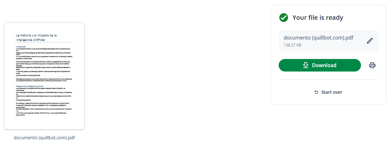 Utiliza el conversor PDF de QuillBot para pasar documentos a PDF.