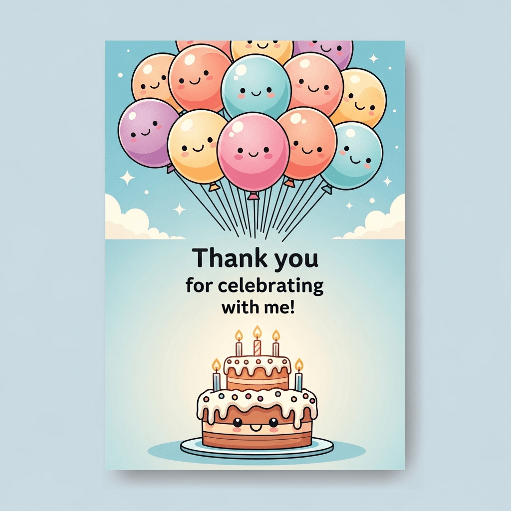 thank you - birthday thank you - kids